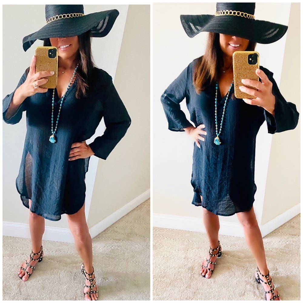 Beach Gypsy THE ULTIMATE Black Cover Up Tunic